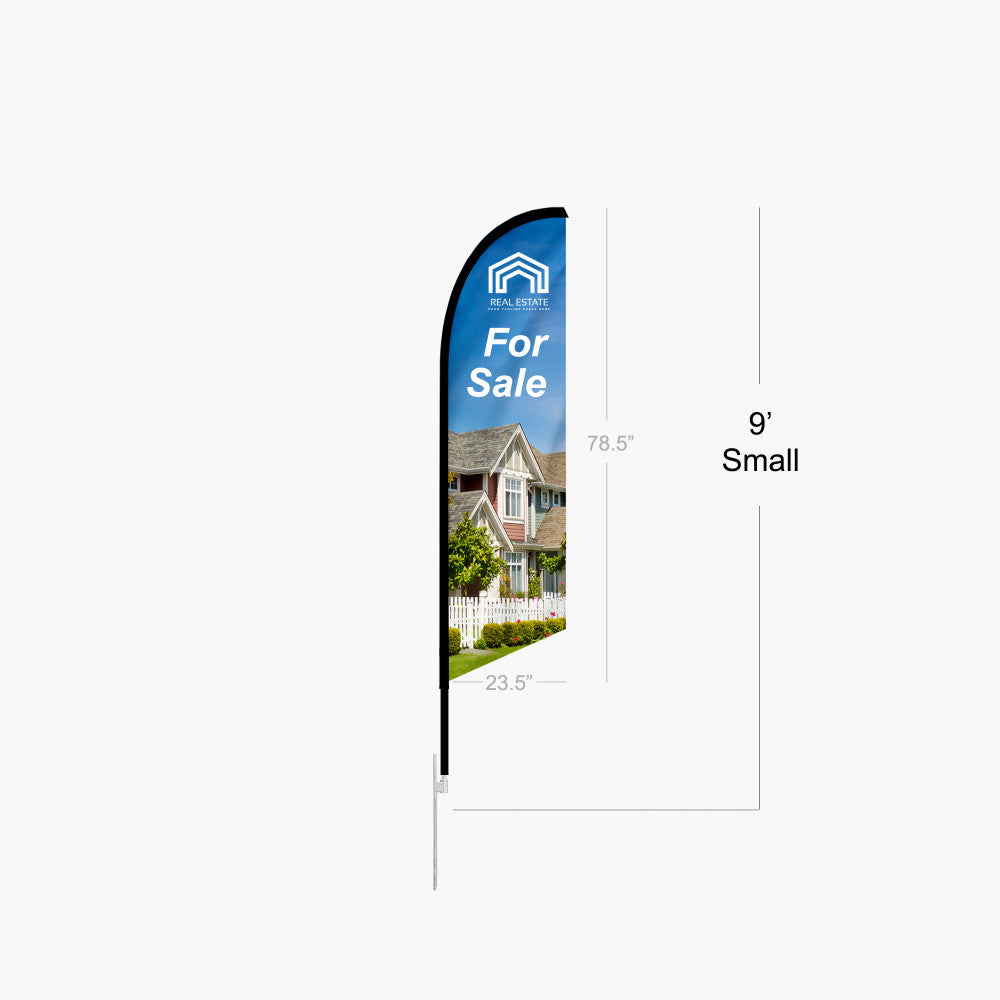 Feather Angled Flag - 9ft - double sided